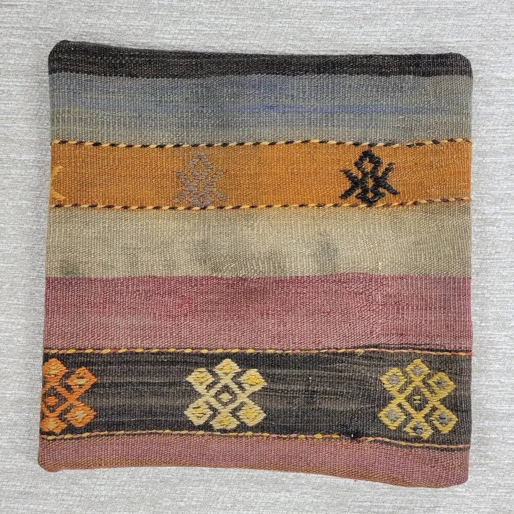 Vintage Handmade Wool Native American Pillow Case Cover 14.5 x 15 Southwest NWOT